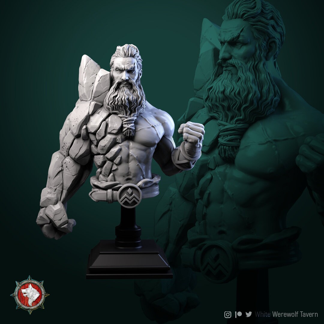 Earth Master | Bust | Resin 3D Printed Miniature | White Werewolf Tavern