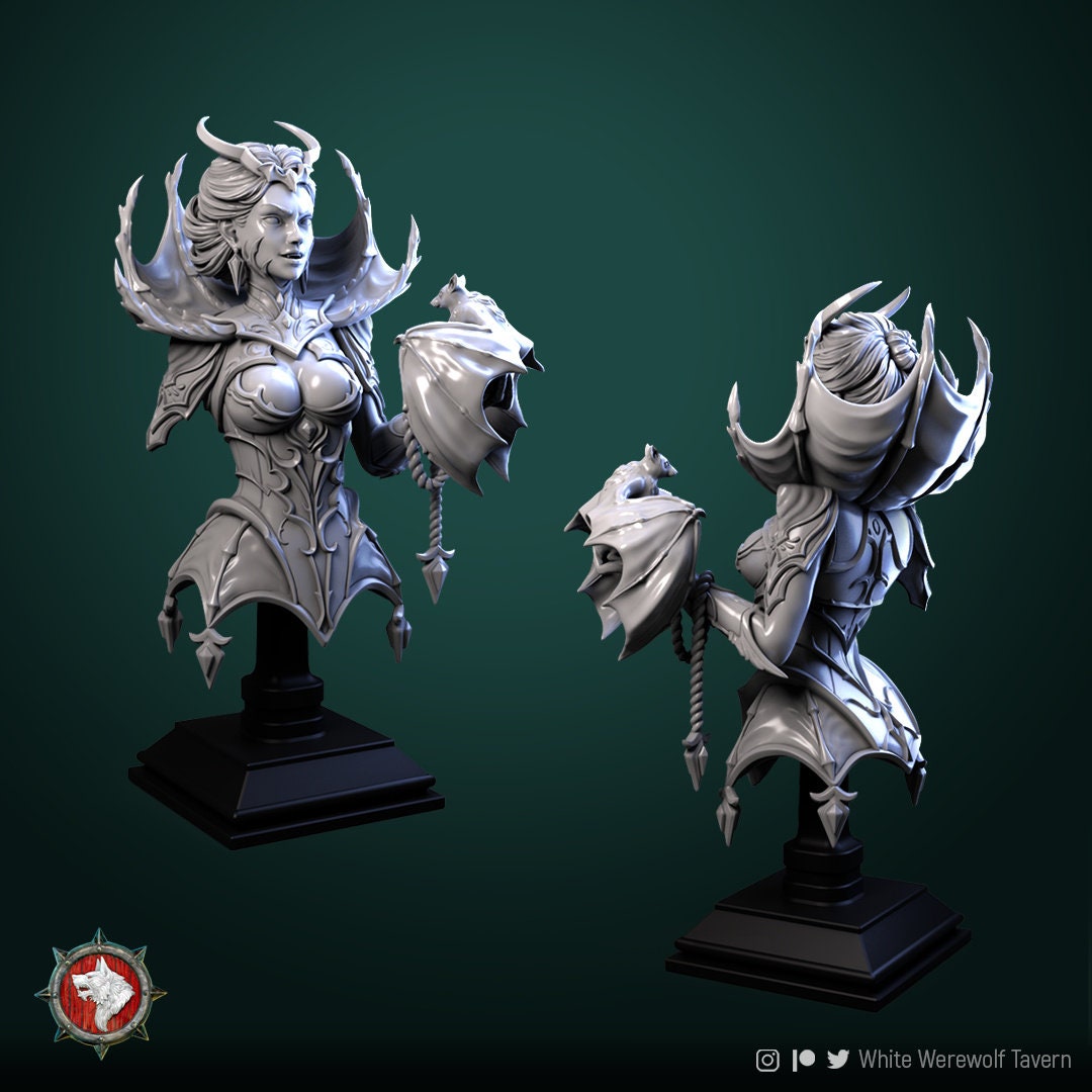 Mistress of Blood | Bust | Resin 3D Printed Miniature | White Werewolf Tavern