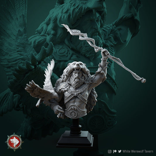 Rafinus Grim Grip | Bust | Resin 3D Printed Miniature | White Werewolf Tavern