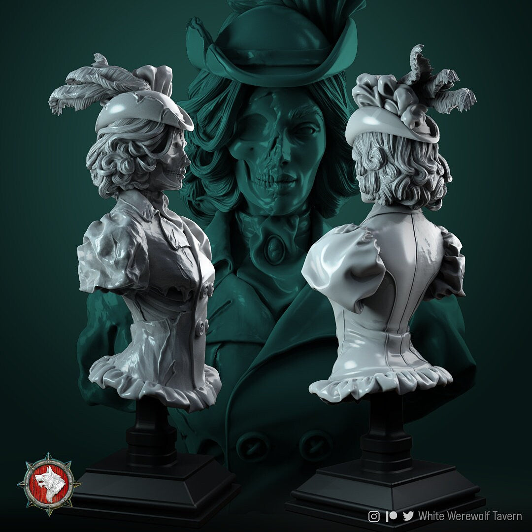 Lady Rebecca Bahly | Bust | Resin 3D Printed Miniature | White Werewolf Tavern