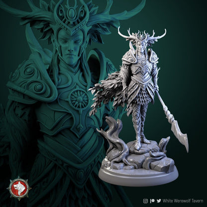 Wood Elf King - Tarniel | Multiple Scales | Resin 3D Printed Miniature | White Werewolf Tavern