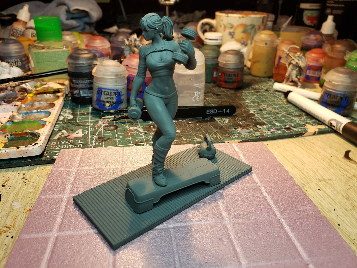 Cyberpunk Pinup | Clothed or Nude | Resin 3D Printed Pinup | Ronin Arts Workshop