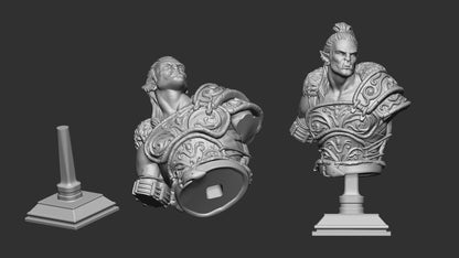 Lasrael The Lightning | Furious Dead Clan | Bust | Resin 3D Printed Miniature | White Werewolf Tavern