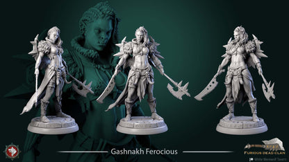 Gashnakh Ferocious | Multiple Scales | Resin 3D Printed Miniature | White Werewolf Tavern | RPG | D&D | DnD