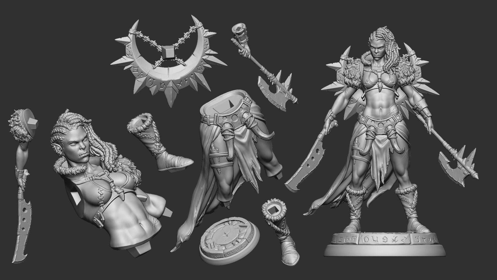 Gashnakh Ferocious | Multiple Scales | Resin 3D Printed Miniature | White Werewolf Tavern | RPG | D&D | DnD