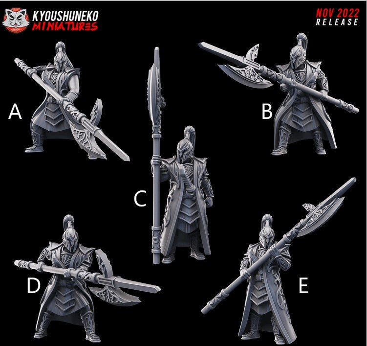 High Elf Weapon Masters | Swordmaster Proxies | Resin 3D Printed Miniatures | Kyoushuneko | Table Top Gaming | RPG | D&D | Pathfinder