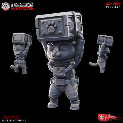 Space Kitties | Chibi | Resin 3D Printed Miniatures | Kyoushuneko