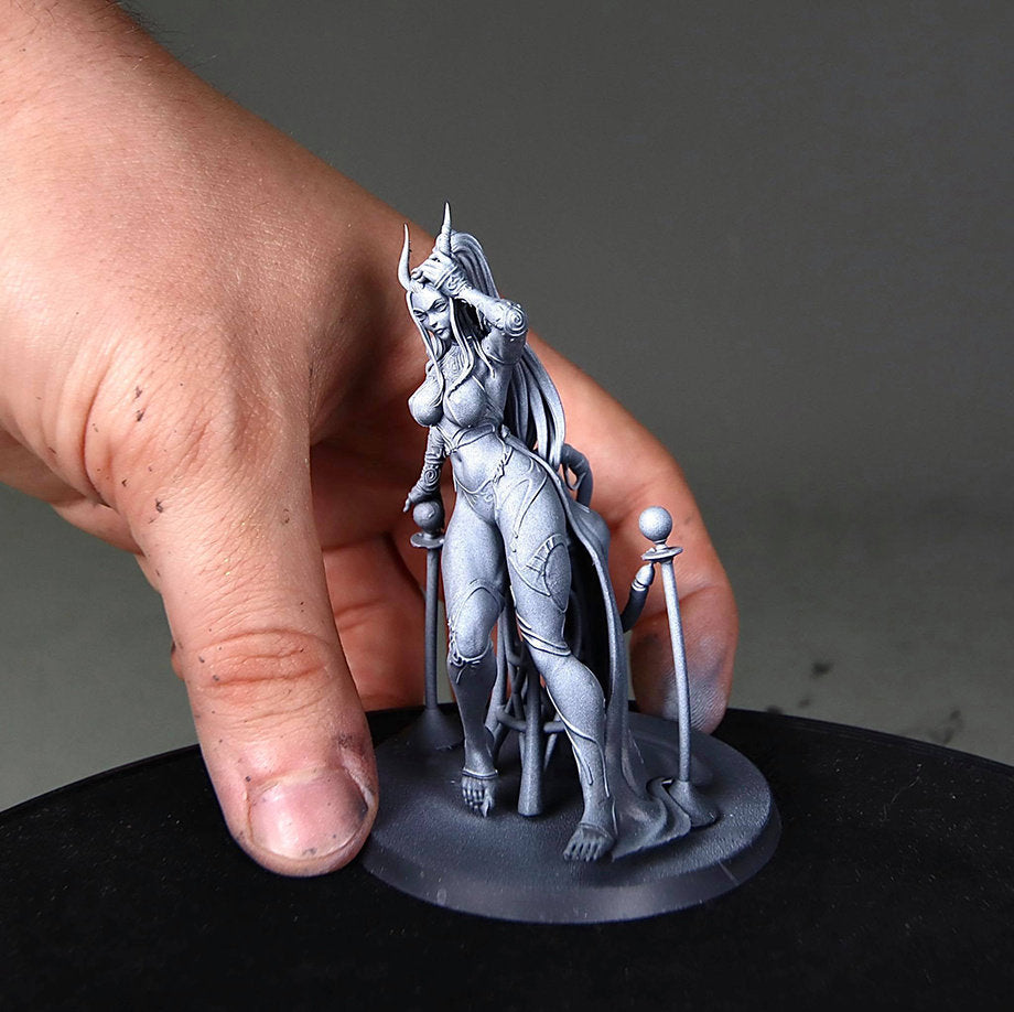 Seductive Devil Woman | Clothed or Nude | Resin 3D Printed Pinup | Ronin Arts Workshop