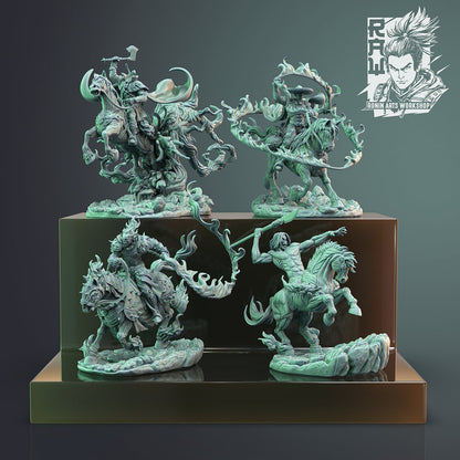 Four Horsemen of Halloween  | The Cursed Vanguard | Resin 3D Print | Ronin Arts Workshop