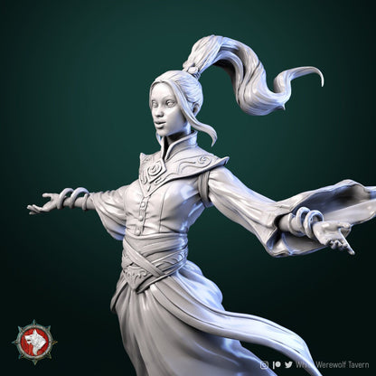 Air Master | Multiple Scales | Resin 3D Printed Miniature | White Werewolf Tavern | RPG | D&D | DnD