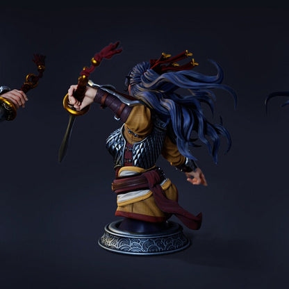 Wen - Female Warrior | Bust | Resin 3D Printed Miniature | White Werewolf Tavern