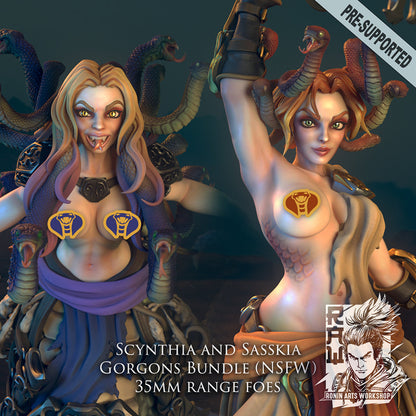 Medusa | Gorgon | Resin 3D Print | Miniature | Nude | Sexy | DnD Boss | Pathfinder