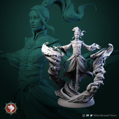 Air Master | Multiple Scales | Resin 3D Printed Miniature | White Werewolf Tavern | RPG | D&D | DnD