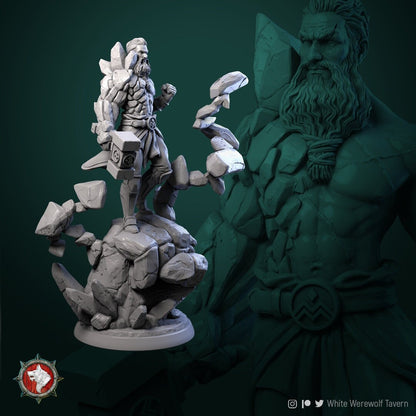 Earth Master | Multiple Scales | Resin 3D Printed Miniature | White Werewolf Tavern | RPG | D&D | DnD