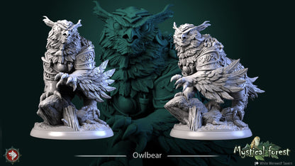 Owelbear | Monster | Resin 3D Printed Miniature | White Werewolf Tavern | RPG | D&D | DnD