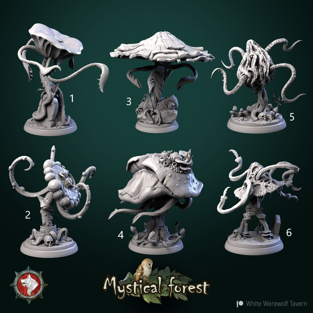 Mushrooms | Monsters | Resin 3D Printed Miniature | White Werewolf Tav ...