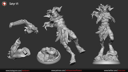 Satyrs | Resin 3D Printed Miniature | White Werewolf Tavern | RPG | D&D | DnD