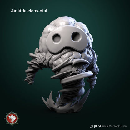 Elementals - Earth, Air, Fire, Water | Multiple Sizes | Resin 3D Printed Miniature | White Werewolf Tavern | RPG | D&D | DnD