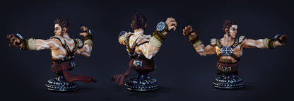 Tatooed Monk | Bust | Resin 3D Printed Miniature | Ronin Arts Workshop