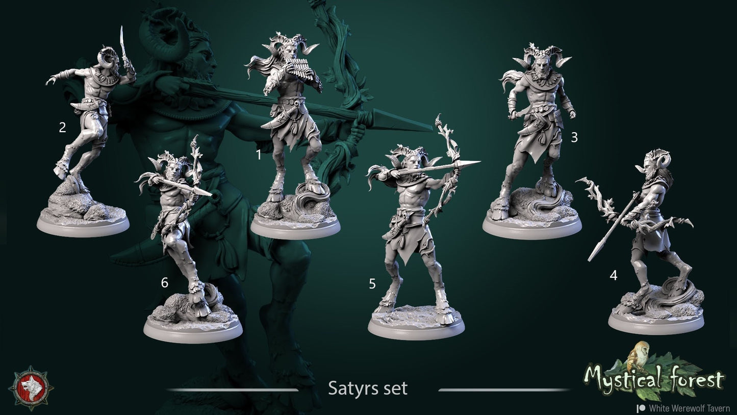 Satyrs | Resin 3D Printed Miniature | White Werewolf Tavern | RPG | D&D | DnD