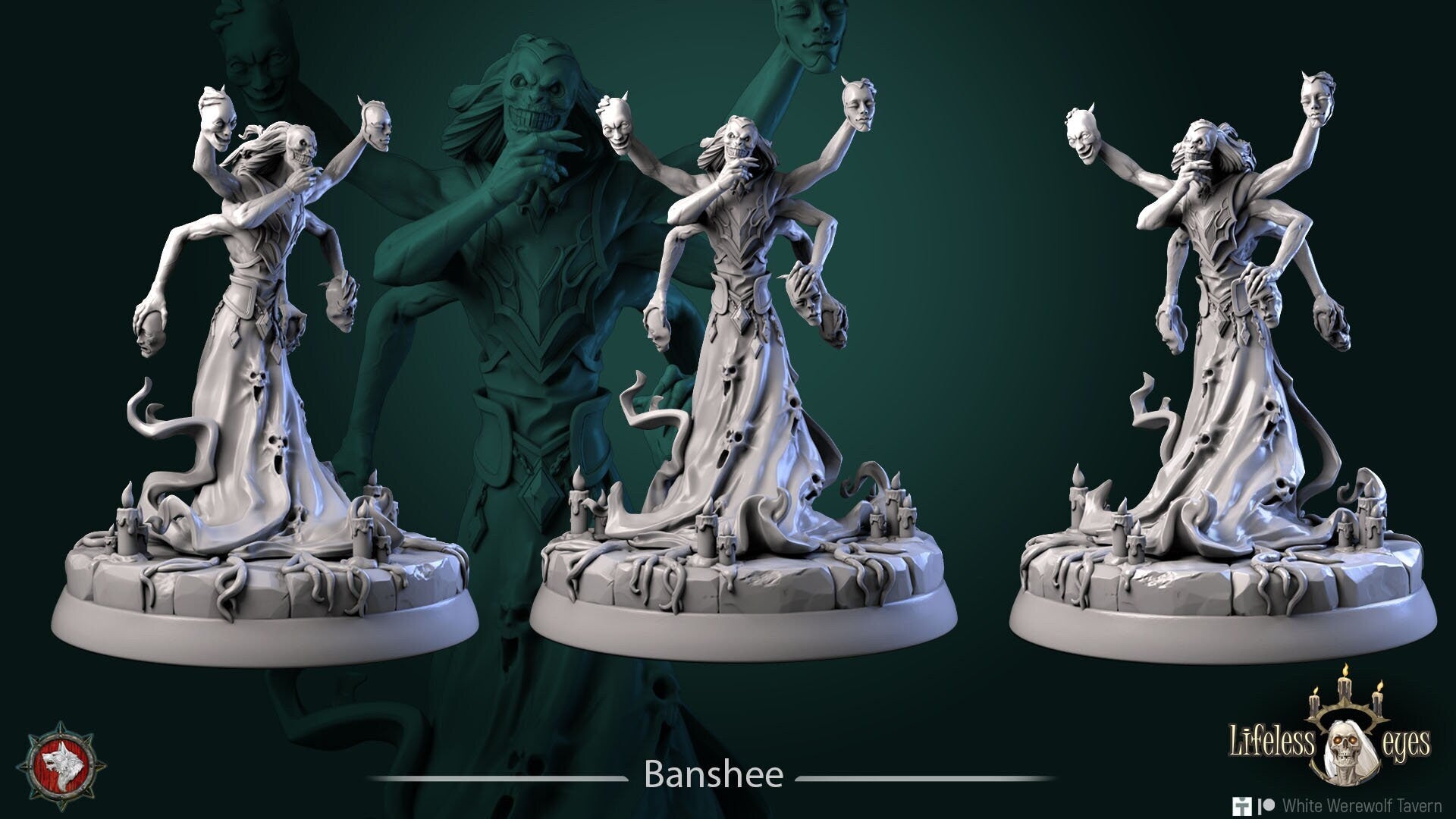 Male Banshee (Ban-He) | Resin 3D Printed Miniature | White Werewolf Tavern | RPG | D&D | DnD