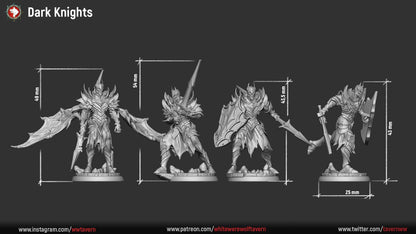 Dark Knights | Resin 3D Printed Miniature | White Werewolf Tavern | RPG | D&D | DnD
