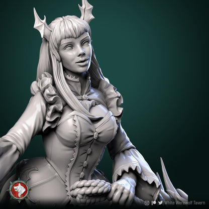 Tanna The Young Sister | Vampire | Multiple Scales | Resin 3D Printed Miniature | White Werewolf Tavern | RPG | D&D | DnD