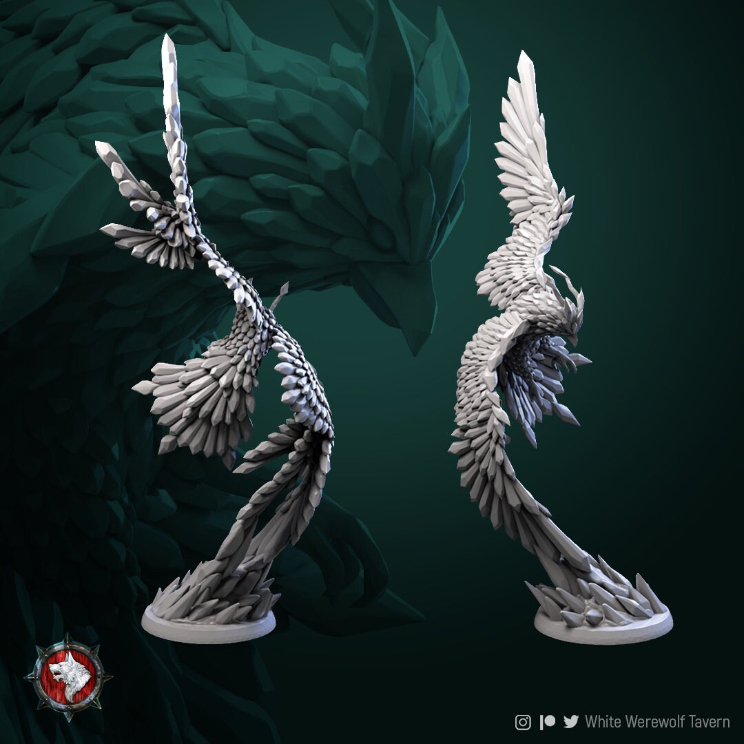 Phoenix Magical Beast Bird Figure 3D D&D Resin Printed -  Norway
