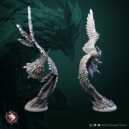 Ice Phoenix | Resin 3D Printed Miniature | White Werewolf Tavern | RPG | D&D | DnD