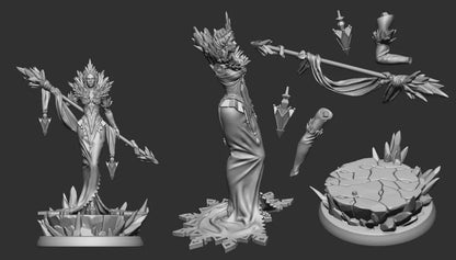 Helga The Frost Witch | Multiple Scales | Resin 3D Printed Miniature | White Werewolf Tavern | RPG | D&D | DnD
