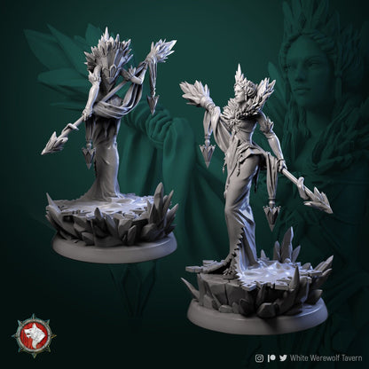 Helga The Frost Witch | Multiple Scales | Resin 3D Printed Miniature | White Werewolf Tavern | RPG | D&D | DnD