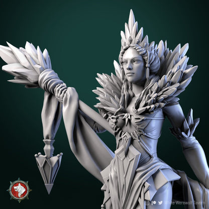 Helga The Frost Witch | Multiple Scales | Resin 3D Printed Miniature | White Werewolf Tavern | RPG | D&D | DnD