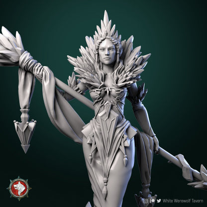 Helga The Frost Witch | Multiple Scales | Resin 3D Printed Miniature | White Werewolf Tavern | RPG | D&D | DnD