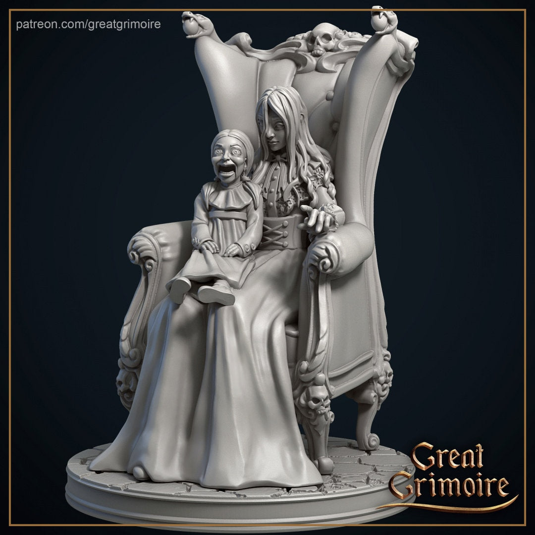 Alice and Orthanc | Possessed Ventriloquist | Wicked Hills | Resin 3D Printed Miniature | RPG | DND