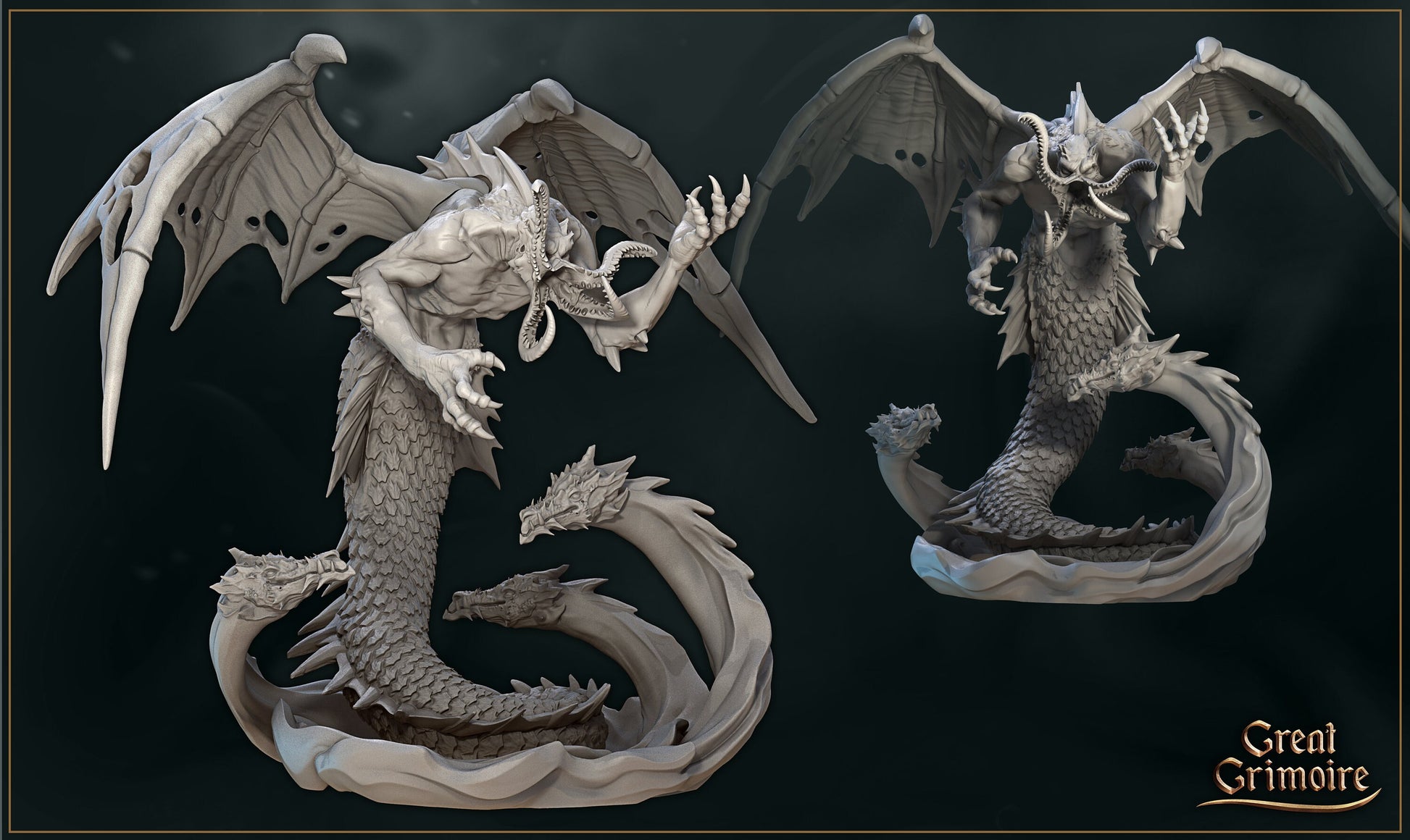 Abbysal Dragon | Wicked Hills | Resin 3D Printed Miniature | RPG | DND