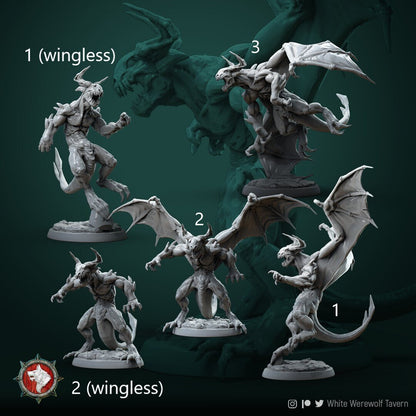 Devils | Resin 3D Printed Miniature | White Werewolf Tavern | RPG | D&D | DnD