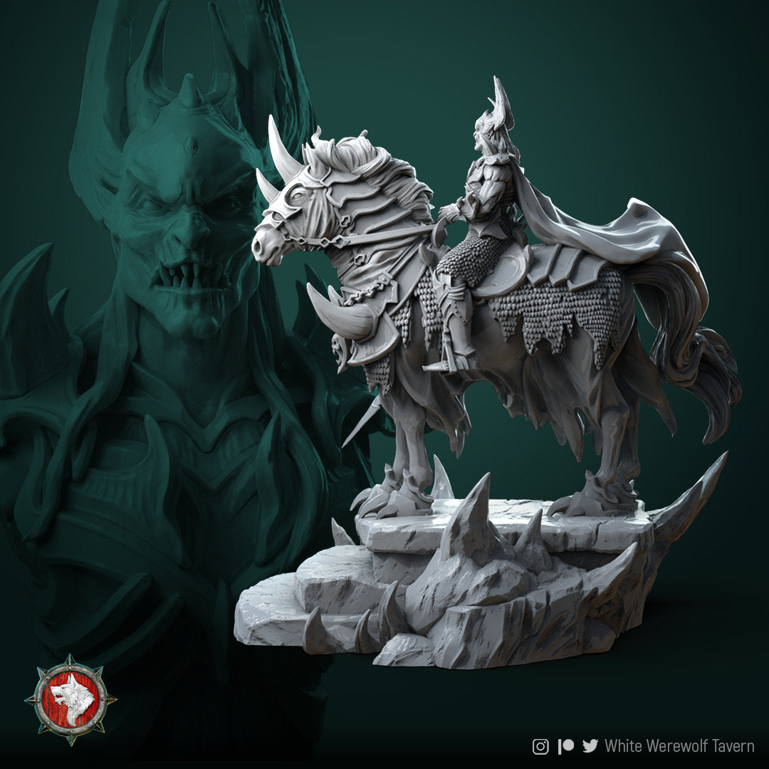 Azmogius The Rider | Resin 3D Printed Miniature | White Werewolf Tavern | RPG | D&D | DnD
