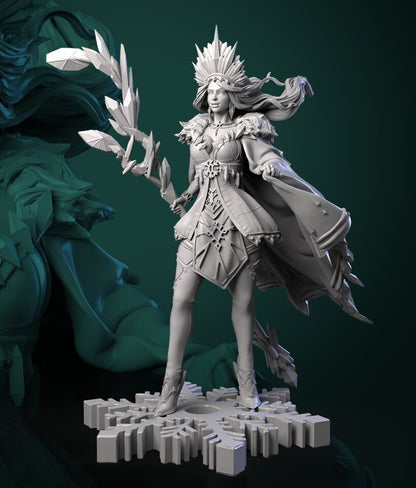 Snowmaden | Multiple Scales | Resin 3D Printed Miniature | White Werewolf Tavern | RPG | D&D | DnD