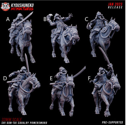 Japanese Powerblade Tough Riders | Future Sci-Fi | Grimdark Tabletop Gaming | Resin 3D Printed Miniature | Kyoushuneko