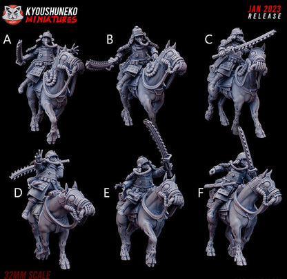 Japanese Chainblade Tough Riders | Future Sci-Fi | Grimdark Tabletop Gaming | Resin 3D Printed Miniature | Kyoushuneko