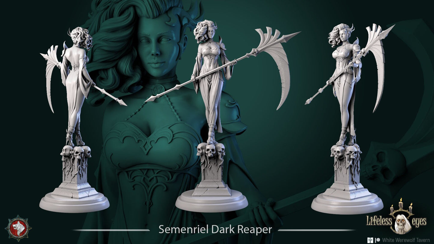 Semenriel Dark Reaper | Multiple Scales | Resin 3D Printed Miniature | White Werewolf Tavern | RPG | D&D | DnD