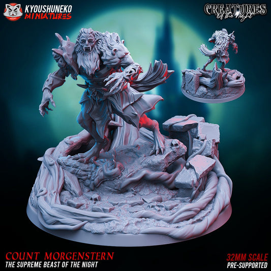 Count Morgernstern | Vampire Werewolf Lord | Resin 3D Printed Miniature | RPG DND Pathfinder | Kyoushuneko