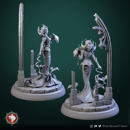 Mistress Of Blood | Multiple Scales | Resin 3D Printed Miniature | White Werewolf Tavern | RPG | D&D | DnD