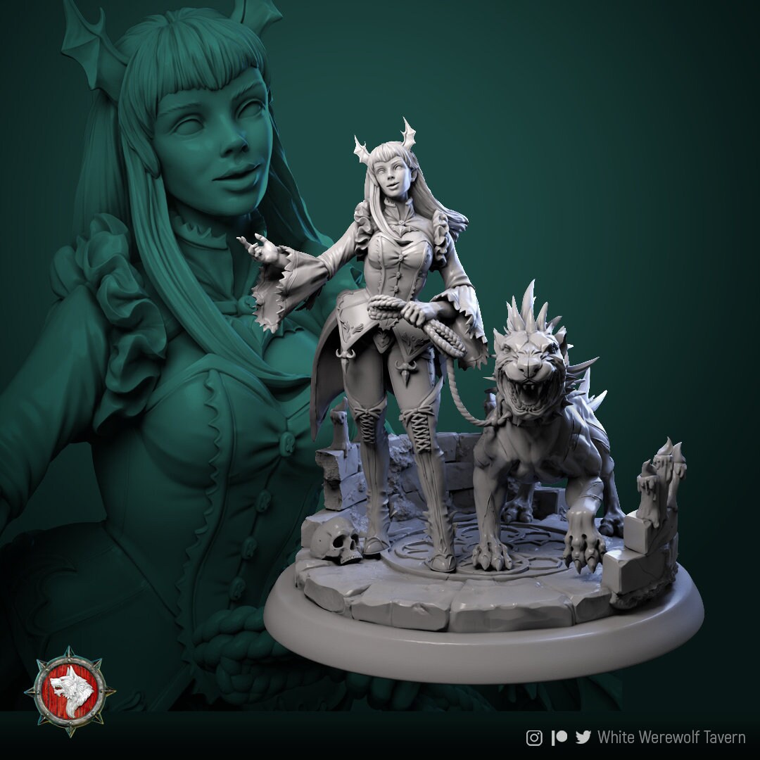 Tanna The Young Sister | Vampire | Multiple Scales | Resin 3D Printed Miniature | White Werewolf Tavern | RPG | D&D | DnD