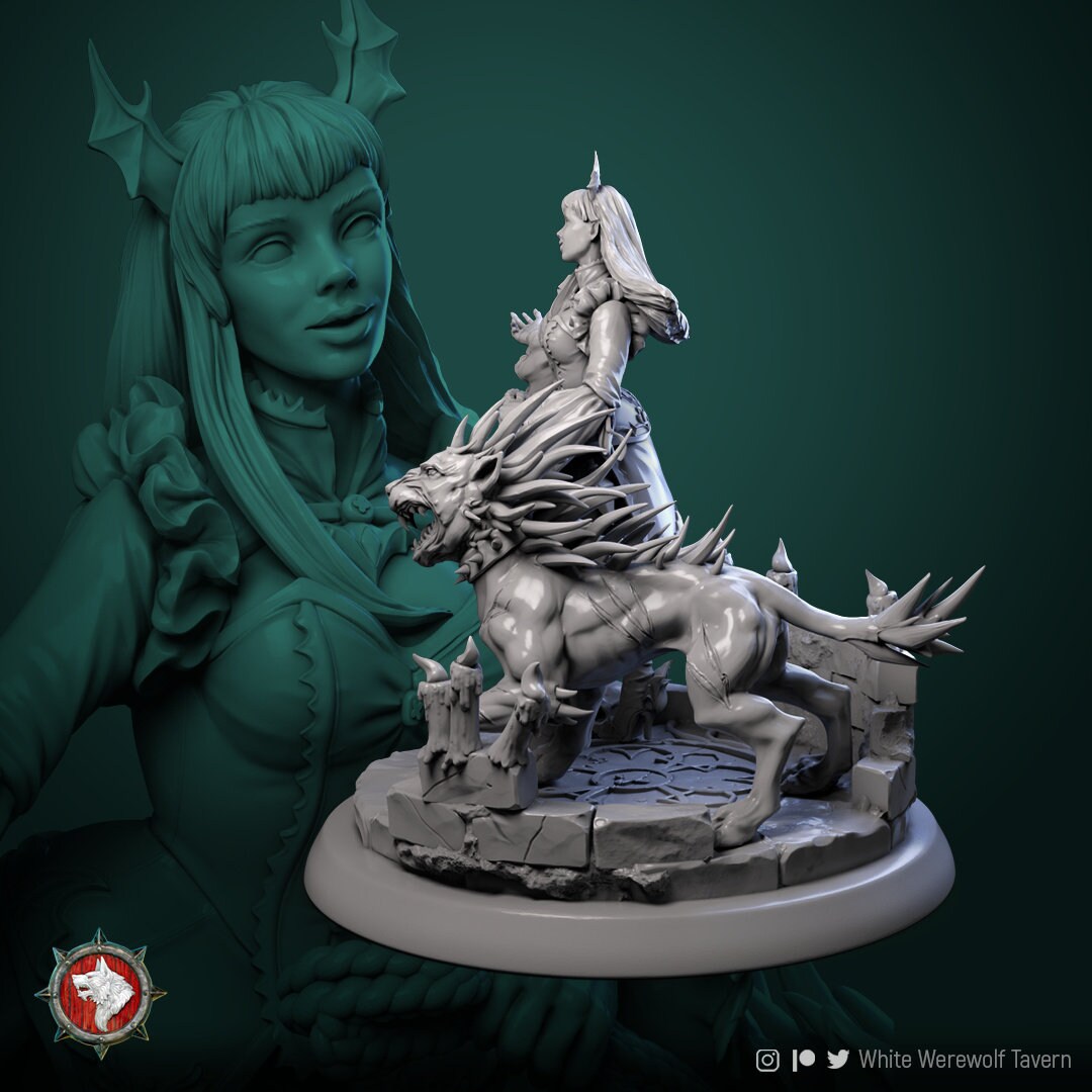 Tanna The Young Sister | Vampire | Multiple Scales | Resin 3D Printed Miniature | White Werewolf Tavern | RPG | D&D | DnD