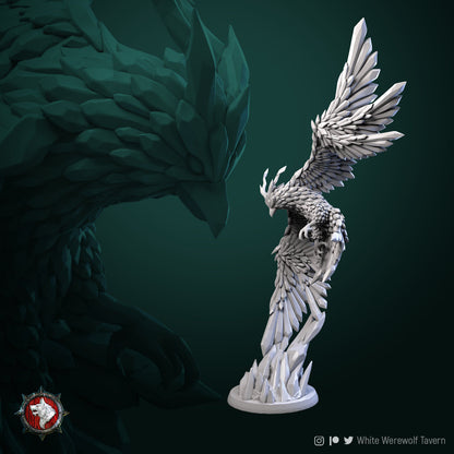 Ice Phoenix | Resin 3D Printed Miniature | White Werewolf Tavern | RPG | D&D | DnD