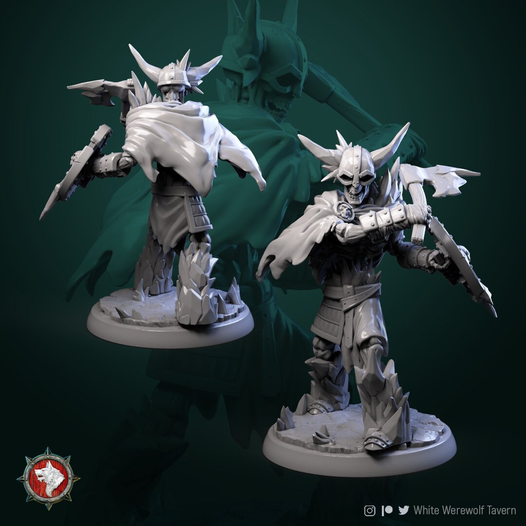 Frost Skeletons | Resin 3D Printed Miniature | White Werewolf Tavern | RPG | D&D | DnD