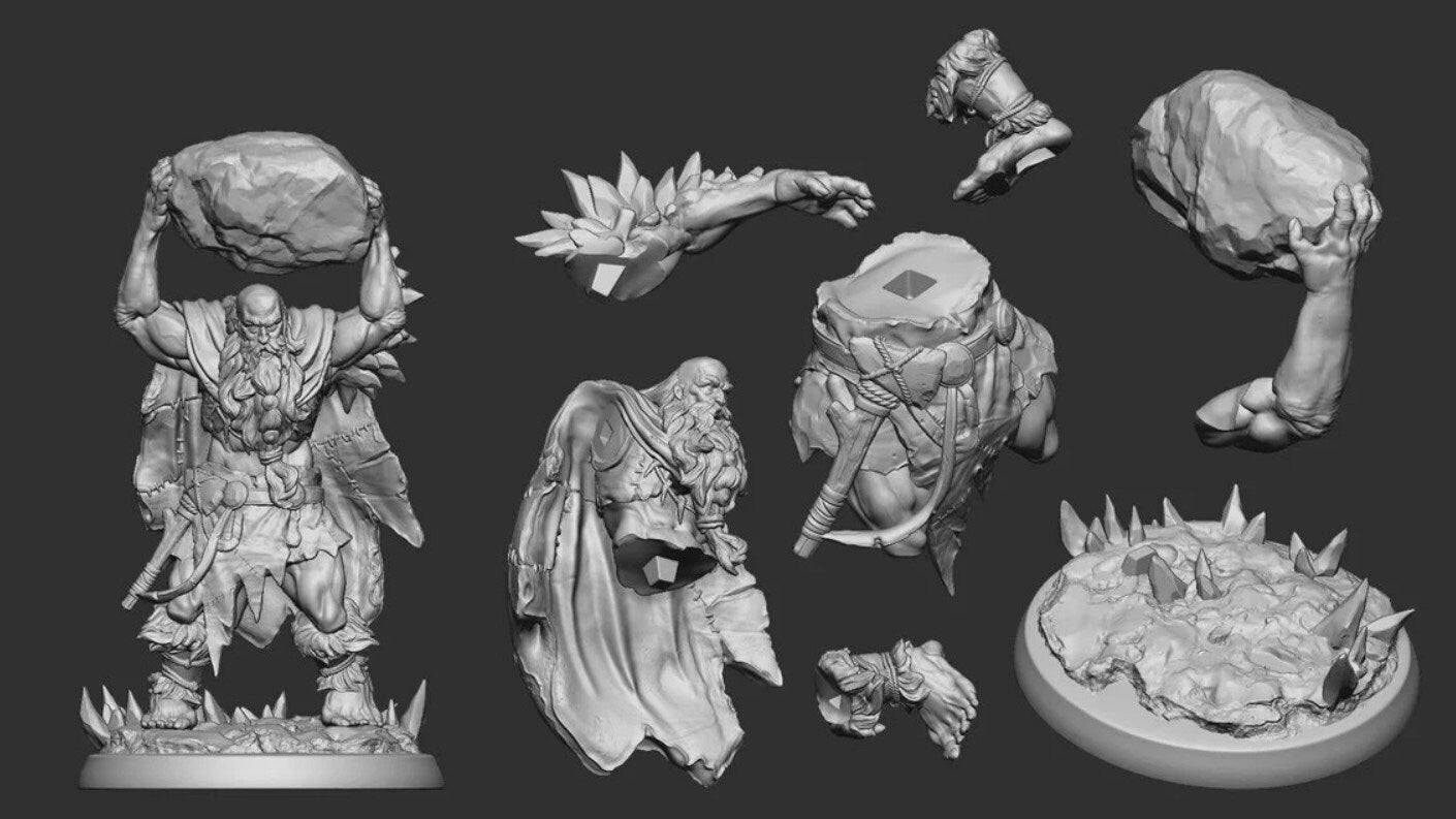 Frost Giants | Resin 3D Printed Miniature | White Werewolf Tavern | RPG | D&D | DnD