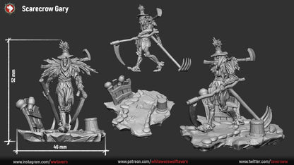 Scarecrows Gary and Ben | Resin 3D Printed Miniature | White Werewolf Tavern | RPG | D&D | DnD