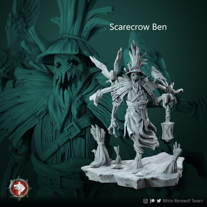Scarecrows Gary and Ben | Resin 3D Printed Miniature | White Werewolf Tavern | RPG | D&D | DnD